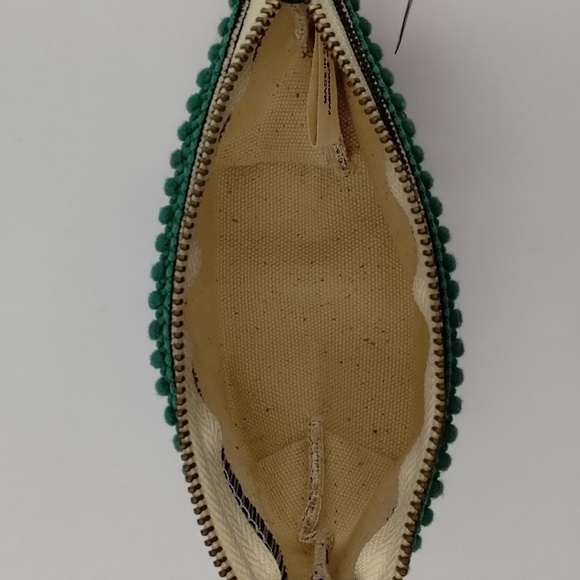 Natural Life Painted Canvas Coin Pouch LIVE HAPPY with tassel multicol… - Picture 4 of 6